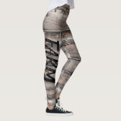 Robuust BOERDERIJ LIFE-script op barnwood Leggings (Rechts)