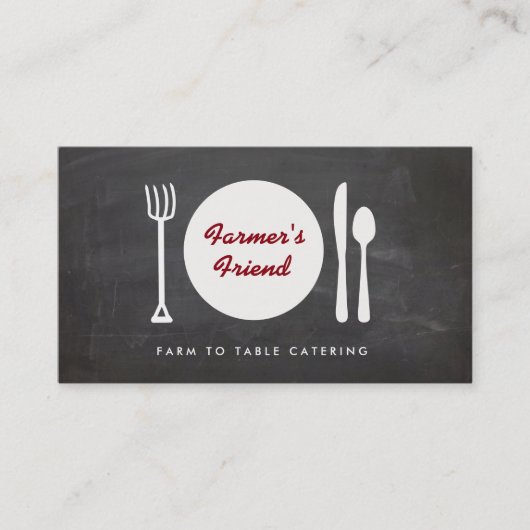 Robuust Boerderij op het keukenbord voor tafelcate Visitekaartje (Voorkant)