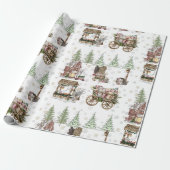 Robuust boerenhuis aan de zijkant van het land cadeaupapier (Uitgerold)