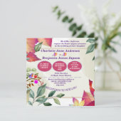 Robuust botanisch mooi vogelhuwelijk kaart (Staand voorkant)