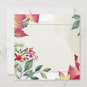 Robuust botanisch mooi vogelhuwelijk kaart (Achterkant)