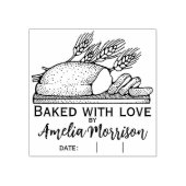 Robuust brood/uitgelekt met liefde/naam/datum rubberstempel (Afrduk)