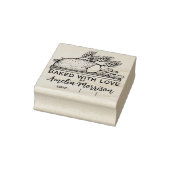 Robuust brood/uitgelekt met liefde/naam/datum rubberstempel (Stempel)