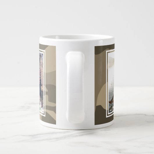 Robuust Camouflage 3 Fijne Vaderdag Grote Koffiekop (Achterkant)