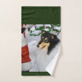 Robuust Collie Tri Colour Kerstmis Bad Handdoek (Handdoek)