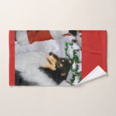 Robuust Collie Tri Colour Kerstmis Bad Handdoek (Handdoek)