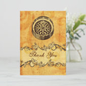 Robuust, , compact, nautisch bedankt kaart (Staand voorkant)