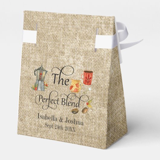 Robuust de perfecte blend Whimsical Wedding Coffee Bedankdoosjes (Achterkant)