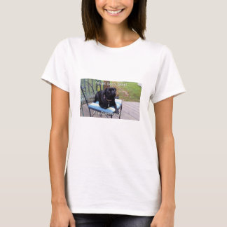 Robuust de zwarte T-Shirt "Adopt Don't Shop"