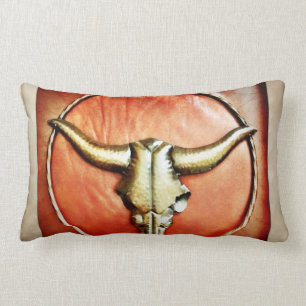 Robuust design voor bull Horns Faux-leder Kussen