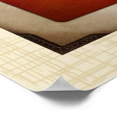 Robuust design voor bull Horns Faux-leder Poster (Hoek)