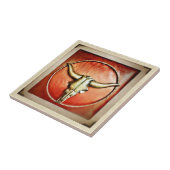 Robuust design voor bull Horns Faux-leder Tegeltje (Zijkant)