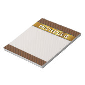 Robuust, donkerbruin en lichtbruine strepen notitieblok (Linkerzijde)