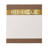 Robuust, donkerbruin en lichtbruine strepen notitieblok (Voorkant)