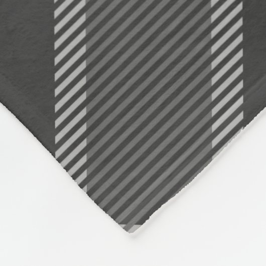 Robuust, donkerbruinkool, grijs, tartan, met naam fleece deken (Hoek)