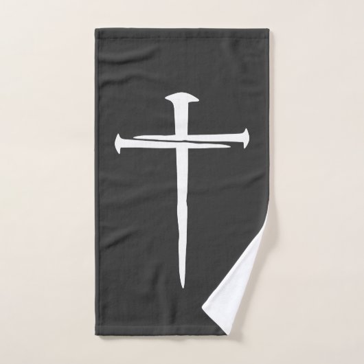 Robuust Drie Spijkers Witte Kruis Christelijk Bad Handdoek (Handdoek)