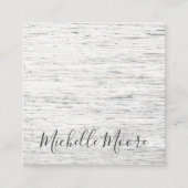Robuust drift-hout modern feministisch minimalisti vierkante visitekaartje (Voorkant)