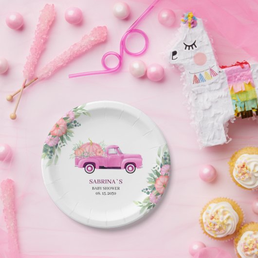 Robuust, een kleine pompoenpapier baby shower bord (Feest)