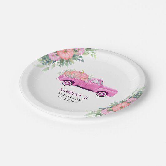 Robuust, een kleine pompoenpapier baby shower bord (Gekanteld)