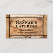 Robuust, eenvoudig handschrift met houten kaart visitekaartje (Voorkant)