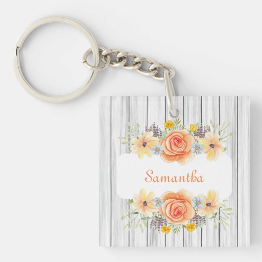 Robuust elegant ontwerp toevoegen Jouw naam Sleutelhanger (Voorkant)