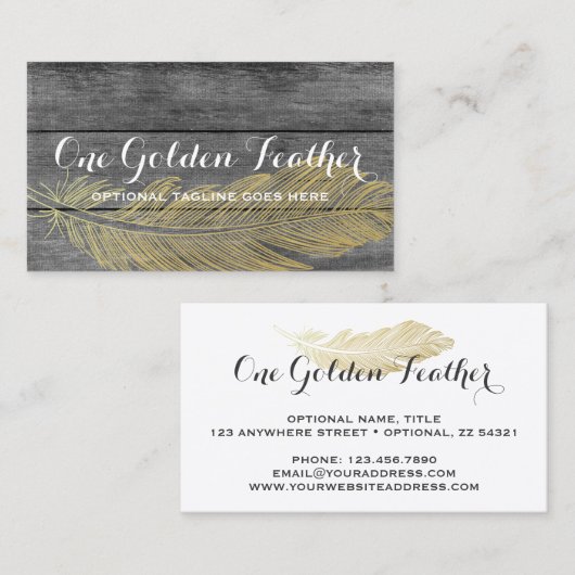 Robuust en moderne goudkoorts Bohemen Visitekaartje (Voorkant / Achterkant)