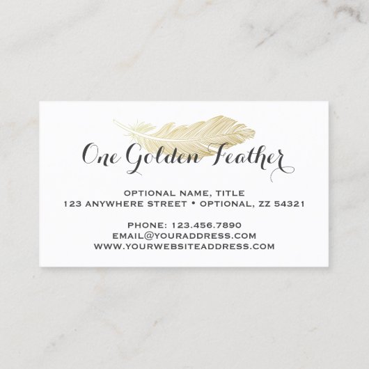 Robuust en moderne goudkoorts Bohemen Visitekaartje (Achterkant)