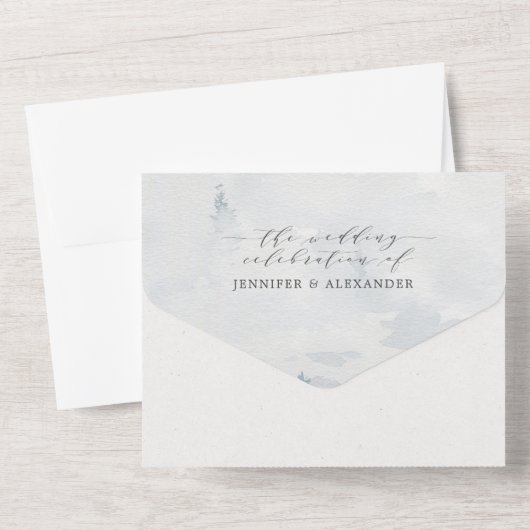 Robuust en vrolijk huwelijk in één uitnodiging (Achterkant)