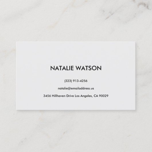 Robuust FAUX Gold Minimalist Monogram Modern Visitekaartje (Achterkant)