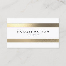 Robuust FAUX Gold Stripes White Moderne