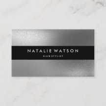 Robuust FAUX Silver Black Bar Modern Elegant