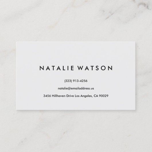 Robuust FAUX Silver Black Bar Modern Elegant Visitekaartje (Achterkant)