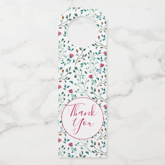 Robuust flessenpatroon en groen vulpatroon | Dank  Flessenhanger (Voorkant)