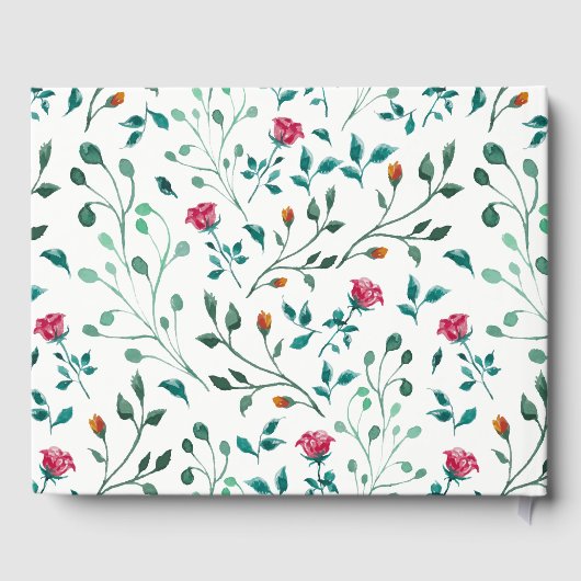 Robuust flessenpatroon en groen vulpatroon | Wedde Gastenboek (Achterkant)