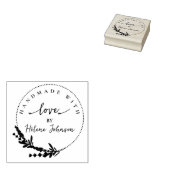 Robuust Floral Lijst verwerkt met Love Custom Rubberstempel (Gestempeld)