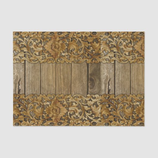 Robuust, floreel, karkassen, hout, antiek, shabby, tissuepapier (Voorkant)