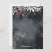 Robuust floreel lijst donker met vogeluitnodiging kaart (Achterkant)