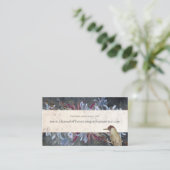 Robuust floreel lijst donker met vogelvisitekaartj visitekaartje (Staand voorkant)