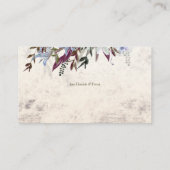 Robuust floreel lijst donker met vogelvisitekaartj visitekaartje (Achterkant)