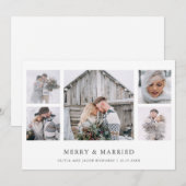 Robuust| Fotoraster voor fusies en huwelijken Feestdagenkaart (Voorkant / Achterkant)