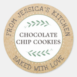 Robuust gebak met liefdescadeaus ronde sticker