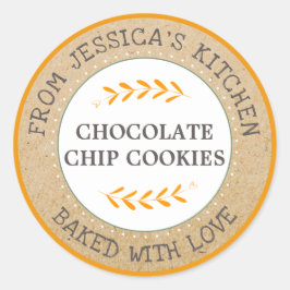 Robuust gebak met liefdescadeaus ronde sticker