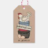 Robuust gebakken met liefdeslabel cadeaulabel (Voorkant)