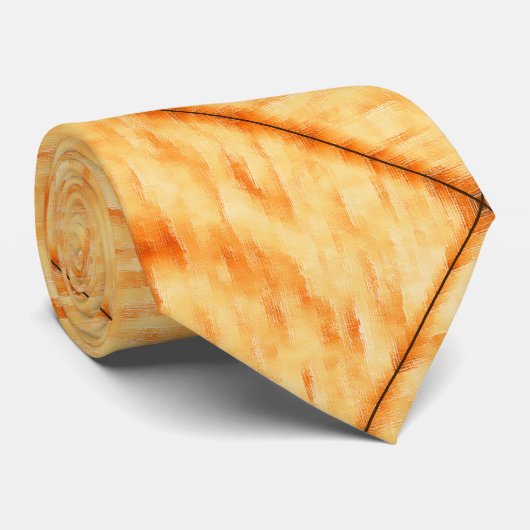 Robuust geel zoals getextureerd schilderen en lijn stropdas (Opgerold)