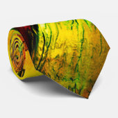 Robuust gekleurd van rood naar geel, een beetje gr stropdas (Opgerold)