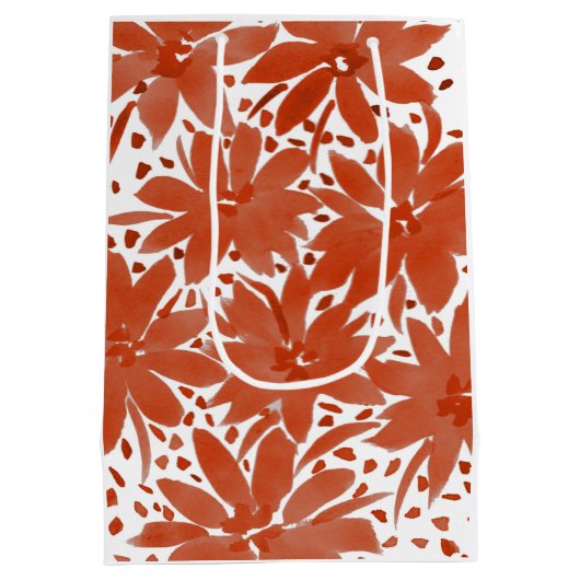 Robuust, gepersonaliseerd Floral design in Rust Gi Medium Cadeauzakje (Achterkant)