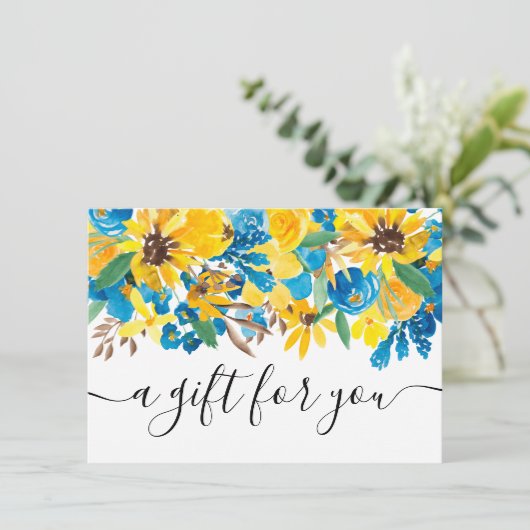 Robuust geschenkcertificaat voor bloemen (Staand voorkant)