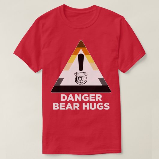 Robuust gevaarlijk Beer Huggen wit T-shirt (Design voorkant)