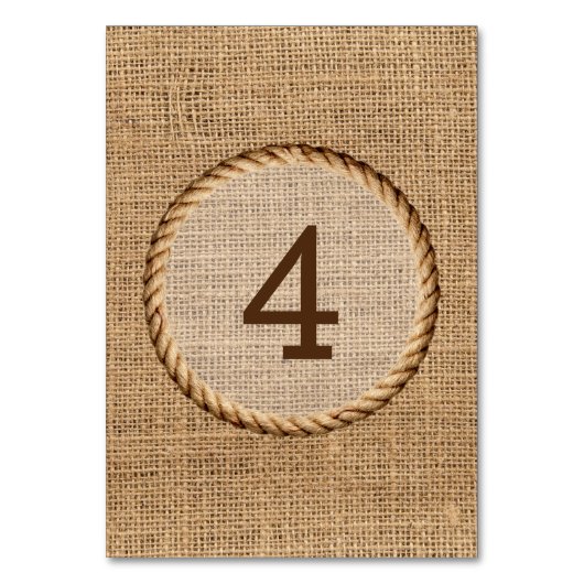 Robuust, gevlochten touw kaart (Voorkant)