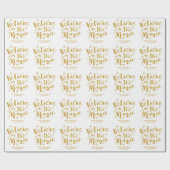 Robuust Gold Script gelooft in het magische kerstf Cadeaupapier (Vlak)